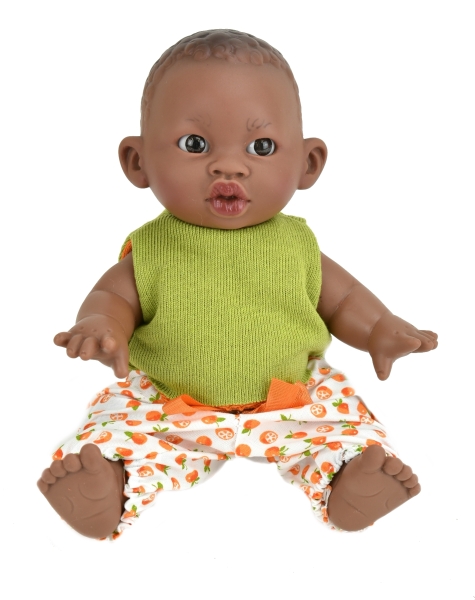 картинка испанские Кукла Джестито "Инфант", 18 см, в салатовой безрукавке, арт. 10000U-1 интернет-магазин TuKiTu.ru